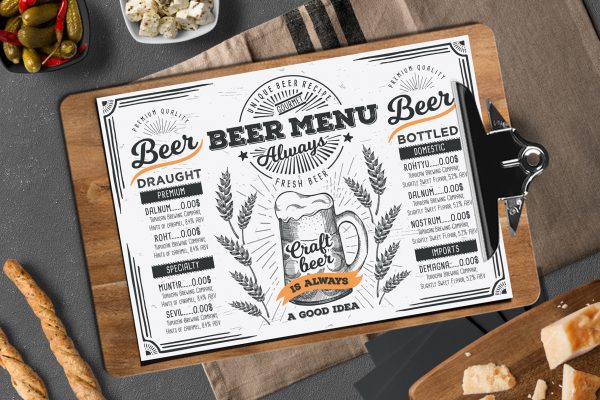 beer-alcohol-menu-template-restaurant-drink-beverage