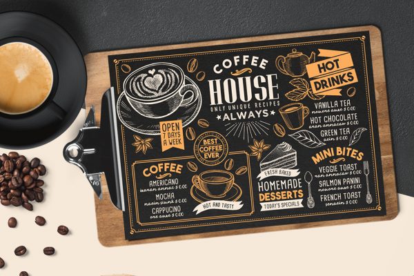 coffee-food-menu-template-restaurant-design-drink-blackboard